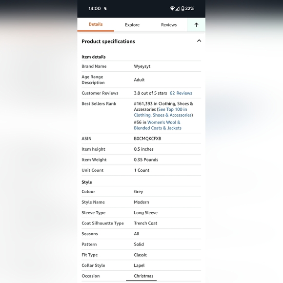 Gray Women's Jacket - Picture 7 of 9